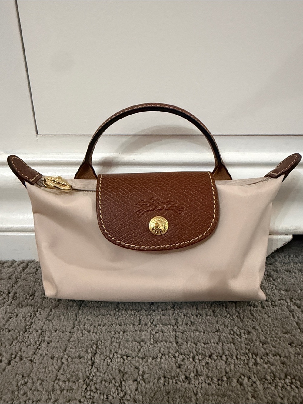 Longchamp Le Pliage Original Mini Pouch in Paper - Picture 2 of 7